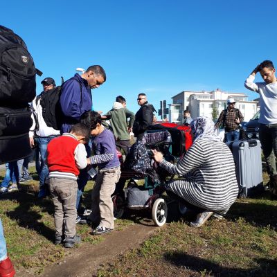 Osa turvapaikanhakijoista siirtyi Ruotsiin.