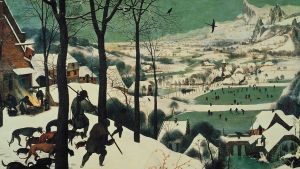 Metsästäjiä talvimaisemassa (Tammikuu sarjasta Vuodenajat, 1565)