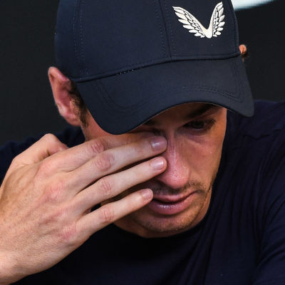 Andy Murray i tårar.