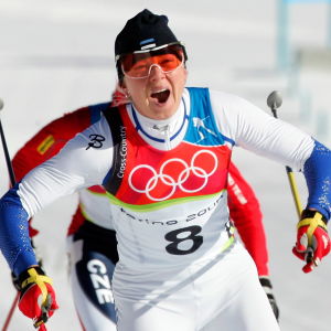 Kristina Smigun har hela tiden bedyrat sin oskuld. Kristina Smigun, OS Turin 2006.