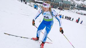 Heidi Nikkinen hör till framtidslöftena med tre junior-VM-medaljer i skidskytte under de två senaste åren. Heidi Nikkinen, junior-VM 2019.