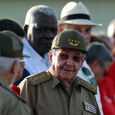 Kuuban presidentti Raúl Castro Pinar del Ríon kaupungissa heinäkuussa Kansallisen kapinallispäivän juhlassa.