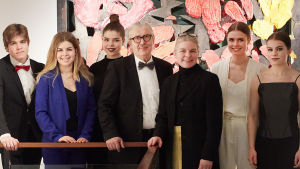 Eliel, Oona, Iida, Pauno, Annika, Inga och Ella Pohjolainen Familjen Pohjalainen