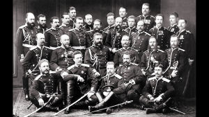 Suomen kaartilaisia Turkin sodan jälkeen (1878).