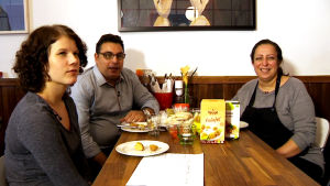 Veera Henriksson, Tarek El Sayed ja Maggie Lindholm.