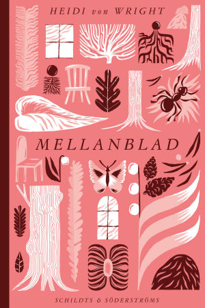 <em>mellanblad</em> med formgivning av Ulla Donner. Heidi von Wrights diksamling mellanblad.