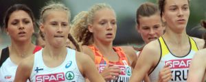 Nathalie Blomqvist löpte personbästa i U18-EM. Nathalie Blomqvist, U18-EM 2018.