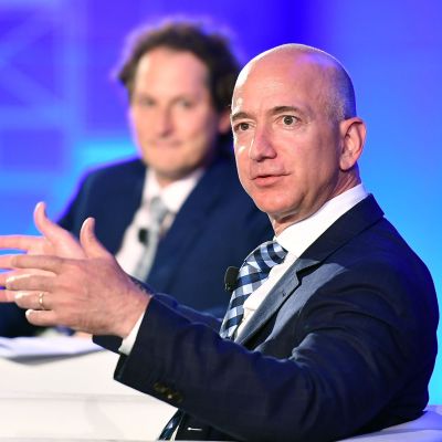 Jeff Bezos på konferens i Turin.