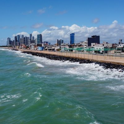 Recifen kaupungin ranta Brasiliassa.