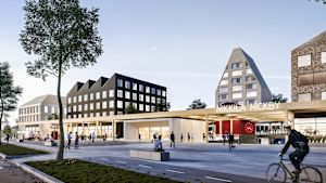 Arkitekturbyrån MUUANs vision över Nickby nya järnvägsstation. Arkitekturbyrån MUUANs vision över Nickby nya järnvägsstation.