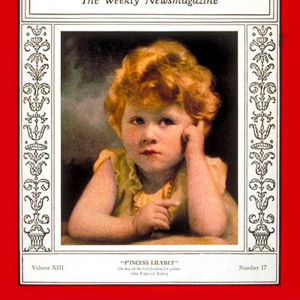 Den treåriga prinsessan Elizabeth, eller Lilybet som hon kallades, prydde Time Magazines omslag den 29 april 1929. Tre år gamla prinsessan Elizabeth (sedermera drottning Elizabeth II av Storbritannien) på Time Magazines omslag 1929.