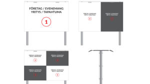 Så här kunde reklamskyltarna se ut, tänkte Mr-media och tekniska nämnden gav förslaget grönt ljus. Men inte stadsstyrelsen. Skyltar