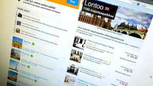 Näkymä Booking.com -sivulta