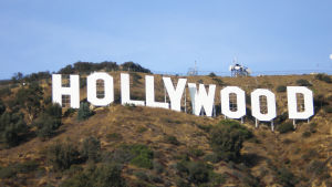 Kuuluisa Hollywood -kyltti Hollywood Hills -vuorella Kaliforniassa.