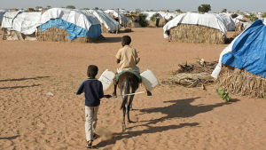 Flyktingläger i södra Sudan.