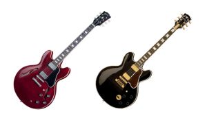 Gibson ES-335 och Lucille. Två av B B Kings gitarrer