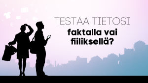 Testaa tietosi pääkuva, grafiikka
