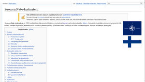 Varoitus Wikipedian sivulla