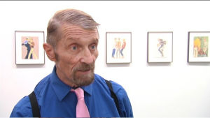 Durk Dehner Durk Dehner, ordförande för Tom of Finland Foundation, Helsingfors Konsthall, 2016