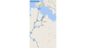 Cykelkarta för olympiska sträckan Cykelkarta över den olympiska sträckan i Vasa sun city triathlon 2016
