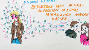 piirrosjuliste hajustehaitoista