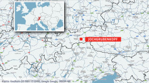 Karta som visar var Jochgrubenkopf är belägen.