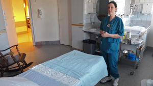 Barnmorskan Mariette Pontán har jobbat på Kvinnokliniken sedan i våras. Barnmorskan Mariette Pontán.