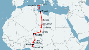 Rutten från Benin City till Europa tar flera månader, ibland flera år. Rutten genom Afrika till Sicilien.