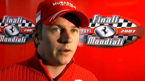 Formula-kuski Kimi Räikkönen Urheiluruuden haastattelussa 2007.