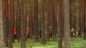 Ihmisiä metsässä