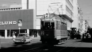 Raitiovaunu Turussa 1960-luvulla.