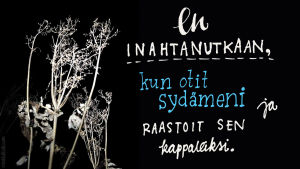 En inahtanutkaan, kun otit sydämeni ja raastoit sen kappaleiksi. En inahtanutkaan, kun otit sydämeni ja raastoit sen kappaleiksi.