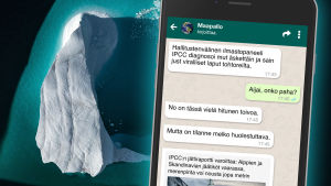 Jäävuori ja kännykkä