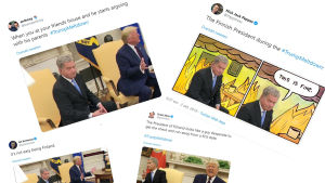 Memer/mem av Sauli Niinistö och Donald Trump
