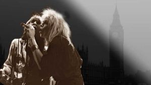 Andy McCoy ja Michael Monroe vuonna 1982. Taustalla Lontoon parlamenttitalo ja kellotorni vuodelta 1981. Andy McCoy ja Michael Monroe vuonna 1982. Taustalla Lontoon parlamenttitalo ja kellotorni vuodelta 1981.