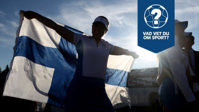 Matilda Castrén jublar efter Europas seger i Solheim Cup.