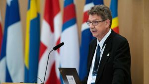 Michael Tjernström talade inför Nordiska rådet i Sveriges riksdag förra veckan. Michael Tjernström talar inför Nordiska rådet i Sveriges riksdag.