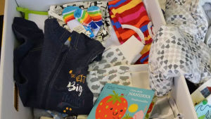 Årets moderskapsförpackning innehåller inte en tygblöja. Moderskapsförpackningen mordell 2018.