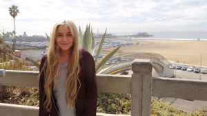 Linnea fick se mycket under sin resa till Los Angeles. Linnea Skog från Borgå.