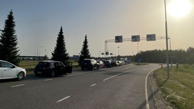 Bilkö vid gränsstationen i Vaalimaa.