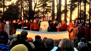 Påskvandringen Via Crucis har framförts i Borgå sedan 2012. Via crucis i borgå