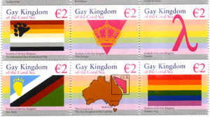 Frimärken från Gay and Lesbian Kingdom of the Coral Sea Islands.