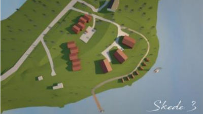Ritad karta över var nybyggda hus kunde placewras i Furumalm i Bromarv.