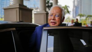 Malesian entinen pääministeri Najib Razak saapui 16.7.2019 oikeuteen Kuala Lumpurissa vastaamaan korruptio- ja kavallussyytteisiin.