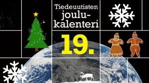 Tiedeuutisten joulukalenteri-kuvituskuva