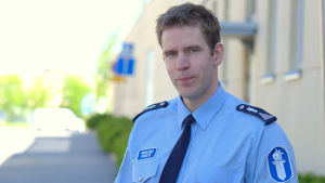 Kommunikationschefen Mikael Appel vid Österbottens polisinrättning. Mikael Appel, polis i Vasa.