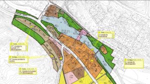 Detaljplan för Billnäs bruk. En karta över detaljplanen för Billnäs bruk i Raseborg.