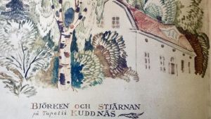 Illustration till Topelius saga Björken och stjärnan. 2017 kom förlaget Scriptum ut med en nyutgåva av Björken och stjärnan samt en målarbok. Illustration till Topelius saga Björken och stjärnan.