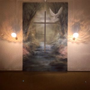 Älvkyrkan i Voitby, Korsholms nya altartavla. Älvkyrkan i Voitby Korsholms nya altartavla.