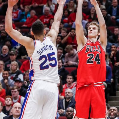 Ben Simmons ja Lauri Markkanen 18.12.2017